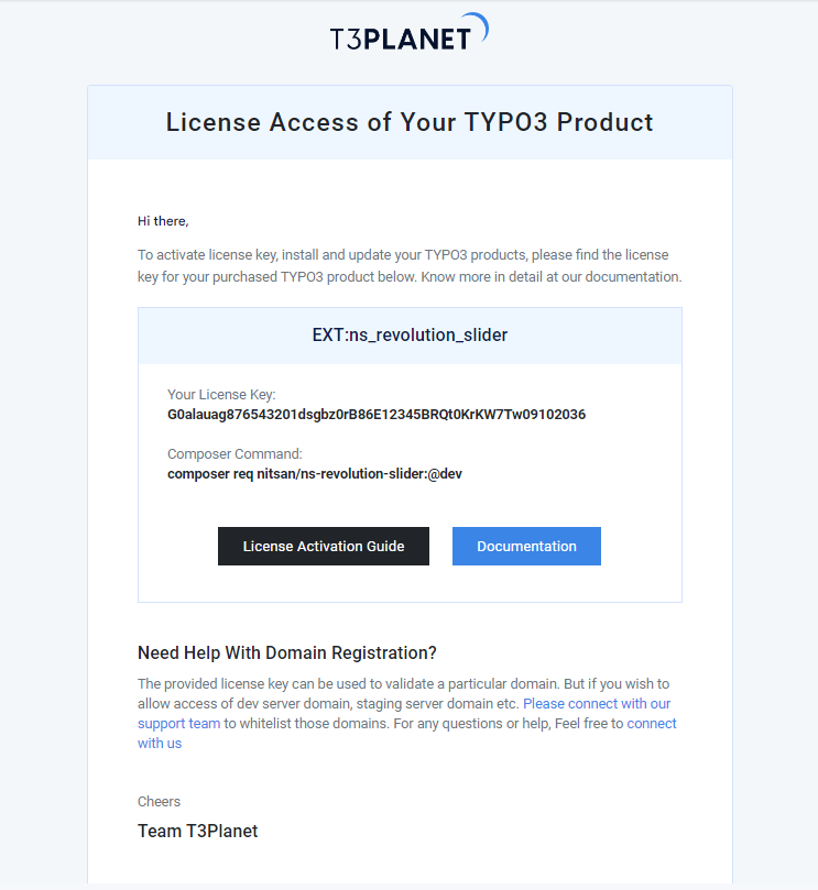 License Email