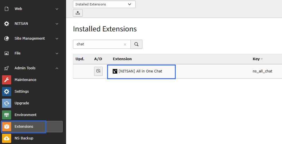 installation with the extension manager in the backend
