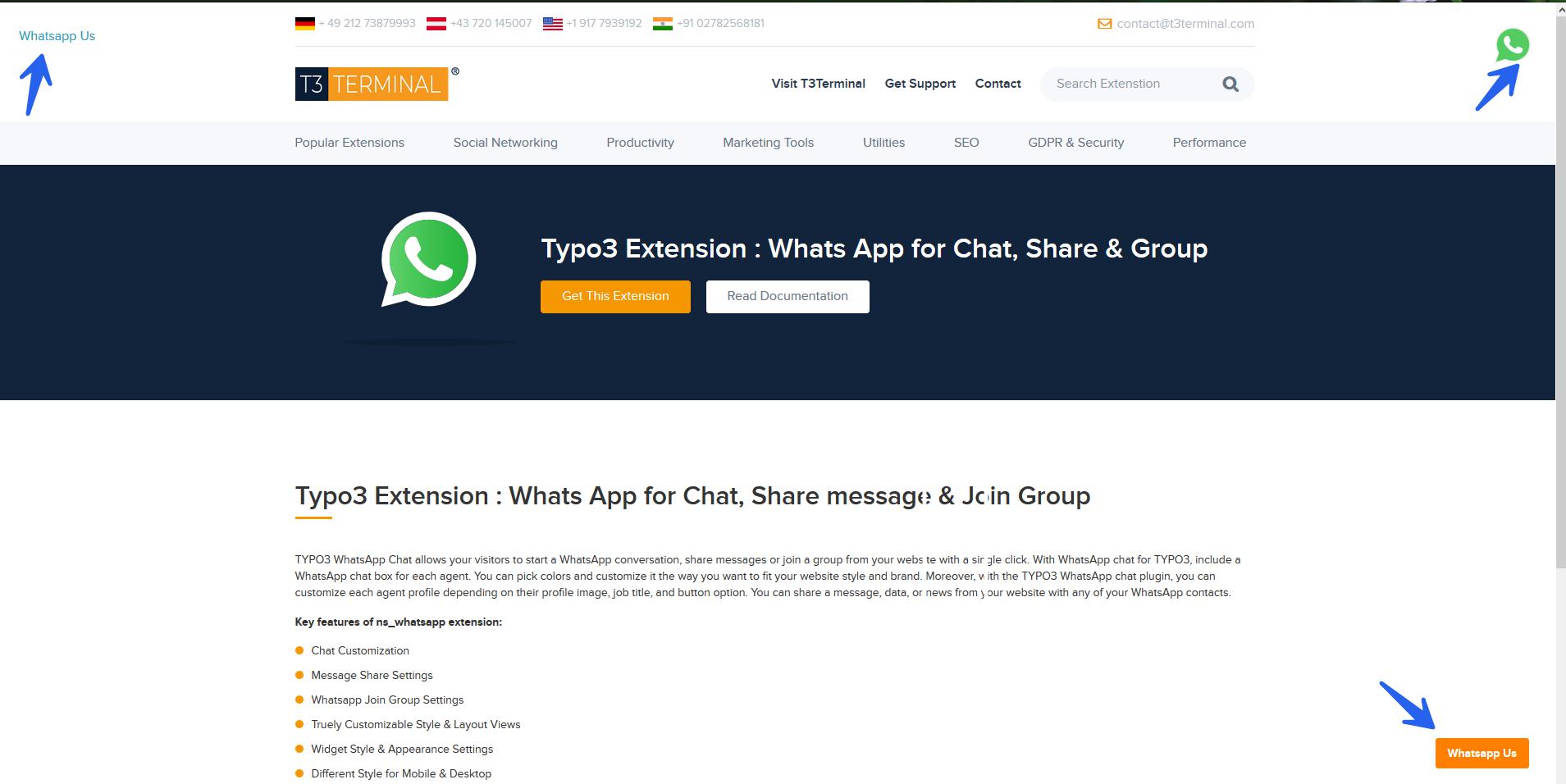 ns-whatsapp-Frontend-typo3-extension